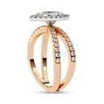 thumbnail image 3 of IGI Certified Lab Grown Diamond Engagement Ring | Center 10x5mm Marquise Cut Split Shank Halo Solitaire Wedding Anniversary Rings For Women 14k Rose Gold | F-G, VS-SI Quality (1.30 Ctw) Ring Size-9, 3 of 7