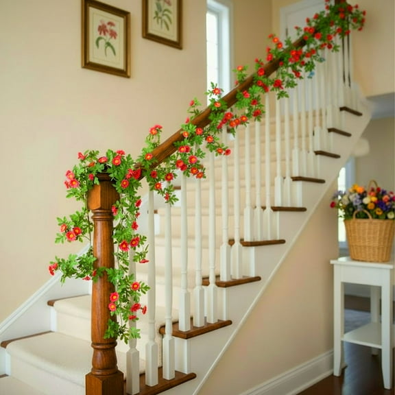 SPOORYYO Artificial Wisteria Garland Twisted Vine Decorative Hanging Flower for Wedding Birthday Home DIY Bouquet Ceiling Wall Decor