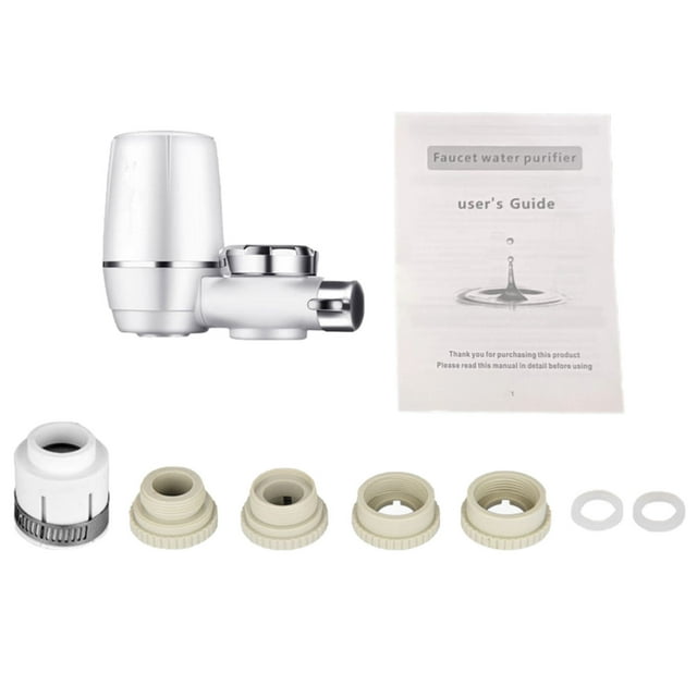 Grifo de cocina con filtro de agua Purificador de agua doméstico con cartucho cerámico Carcasa de plástico para agua potable limpia, sistema de montaje en grifo