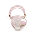 thumbnail image 2 of BLISSFUL STEP Women's Slip on Clear Glass Heel Wedge Sandals Pink 7, 2 of 7