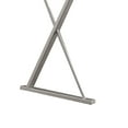 thumbnail image 2 of Benjara Movable Glass Top Desk with X Shaped Side Panel, White and Clear, 2 of 5