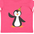 thumbnail image 4 of Inktastic Cute Penguin, Baby Penguin, Penguin with Party Hat Boys or Girls Toddler T-Shirt, 4 of 5
