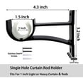 thumbnail image 2 of Curtain Rod Bracket, Small Curtain Rod Brackets Holder for Curtain Rods Heavy Duty Curtain Rod Hooks for Wall, Easy to Installation, 2 of 7