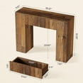 thumbnail image 2 of Finmind 39" Wood Console Table with Drawer, Narrow Farmhouse Sofa Table for Living Room, Brown, 2 of 7