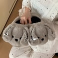 thumbnail image 4 of ZELAND Women's Cute Lolita Bunny Plush Slippers: Aesthetic Fuzzy Rabbit Winter House Shoes, Soft Fleece-Lined Warm Postpartum Recovery Slippers, Cozy Anti-Slip Indoor Bedroom Loafers for Girls, 4 of 8