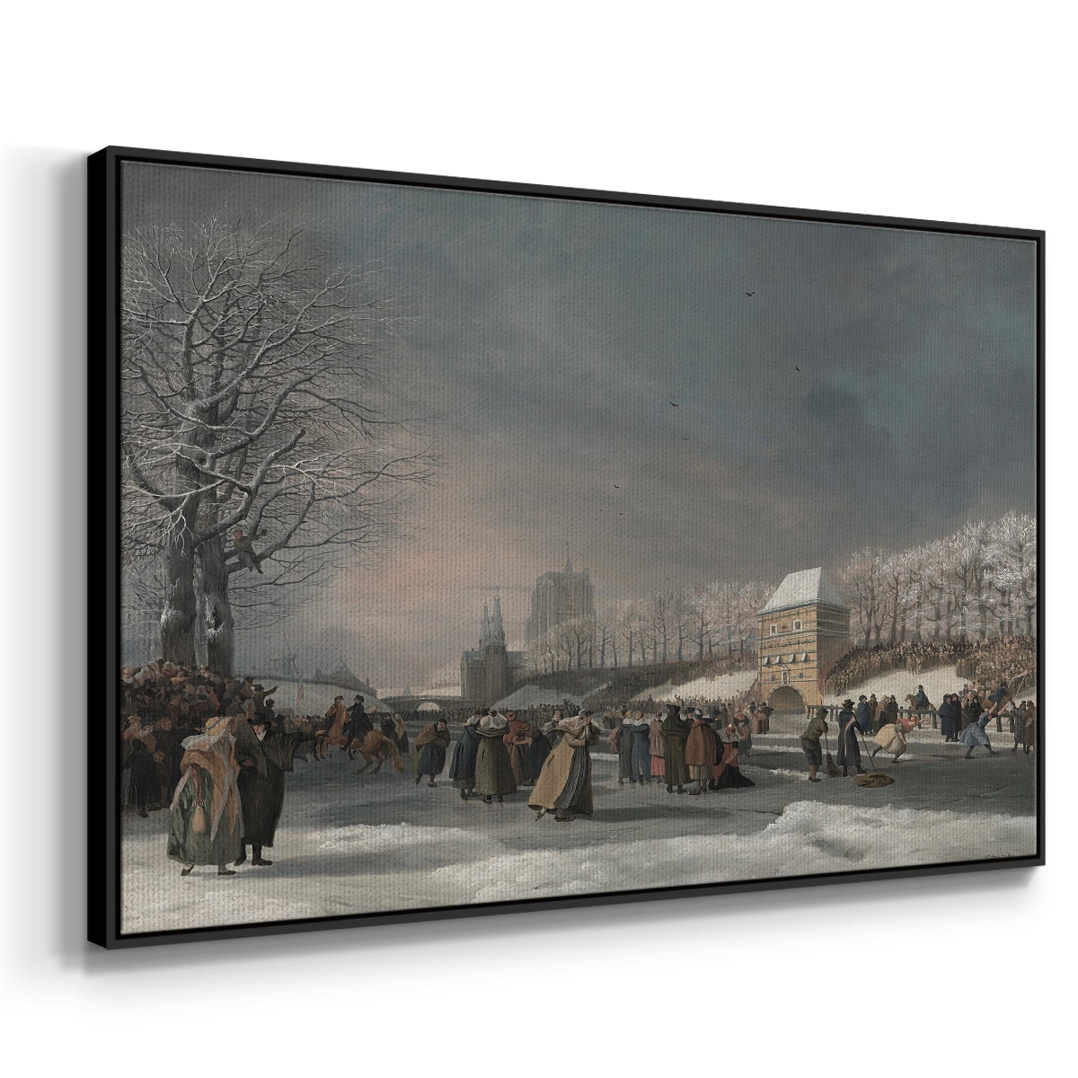 Vintage Landscape-CCCLXXXVII By Wexford Home Framed in Black Wood Gallery Wrapped Canvas 27 in. x 41 in.