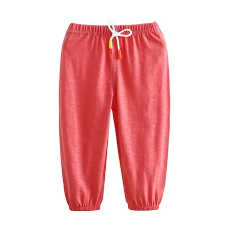 

Odeerbi Reduced Baby Pants Toddler Boys Girls Solid Color Loose Breathable Casual Trousers Sweat Repellent