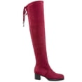 thumbnail image 3 of Ferwind Women's Ultra-Tall Over-the-Knee Boots Suede Accent Female Adult Burgundy  7, 3 of 4