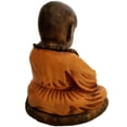 thumbnail image 5 of Stoneage Arts Peaceful Praying Monk Figurine Features Many Symbolic Elements (Orange, 7 Inch), 5 of 5
