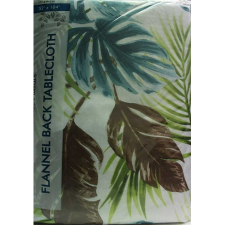 tablecloth 52"x104" multi-Colored big leaf oblong
