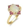 thumbnail image 6 of Gin & Grace 10KT RG Natural Ethiopion Opal ,Ruby and diamond accent Ring, 6 of 6