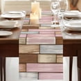 thumbnail image 3 of Table Runners 72 Inches Long Dress Scarves, Pink Brown Vintage Farmhouse Kitchen Table Runner, Coffee Tablerunners, Retro Farmhouse Elegant Pastoral 16x72 Inch, 3 of 9