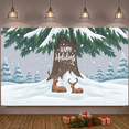 thumbnail image 6 of Snowy Landscape Happy Holiday Winter Wonderland Reindeer Christmas Banner for Holiday Decoration Festive Party Winter Celebration, 6 of 9