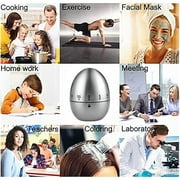 Runleader Egg Shape Count Down Kitchen Timer Mechanical Timing Rotating Alarm 60 Minutes Stainless Steel