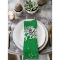 thumbnail image 2 of Grass Green Birthday Cloth Napkins Set of 4 Reusable Dinner Napkins, Colorful Confetti Ribbons Polka Dots Classroom Cocktail Napkin Washable Table Napkins for Wedding/Party/Baby Shower 20"x20", 2 of 7