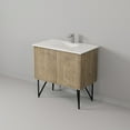 thumbnail image 6 of Lexora Home Lancy 36" Single Quartz Top Bathroom Vanity in Rustic Acacia, 6 of 10