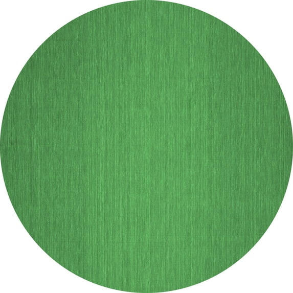 Ahgly Company Indoor Round Abstract Emerald Green Contemporary Area Rugs, 5' Round
