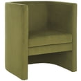 thumbnail image 2 of SAFAVIEH Eydis Modern Style Accent Chair, Olive Green Velvet, 2 of 13