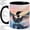 Black, variant on Watercolor Common Loon Coffee Mug, Lake Bird Mug, Morning Coffee Tea Cup for Cabin Office, Sunset Water Splash with Pine Forest, Wilderness Nature Decor Art, Birdwatchers Women Men