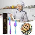 thumbnail image 5 of 2 Pcs Wedding Cake Knife and Server Set, Stainless steel Cake Knife and Server Set with Gift Box, Long Thick Cutlery for Wedding, Birthday, Parties and anniversary (Purple), 5 of 7