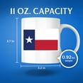 thumbnail image 3 of Texas State Flag Coffee Mug - TX State Flag Mug - Choose from 50 States - 11 Ounce Coffee Mug - Design Printed On Both Sides - Glossy Ceramic - Microwave & Dishwasher Safe - BMCM01329, 3 of 6
