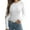 White, variant on VEKDONE Women's Long Sleeve Yoga Shirts Stretchy Tight Fitted Tops Ribbed Knit Crewneck Underscrubs Tee Soft Lightweight Basic Undershirts