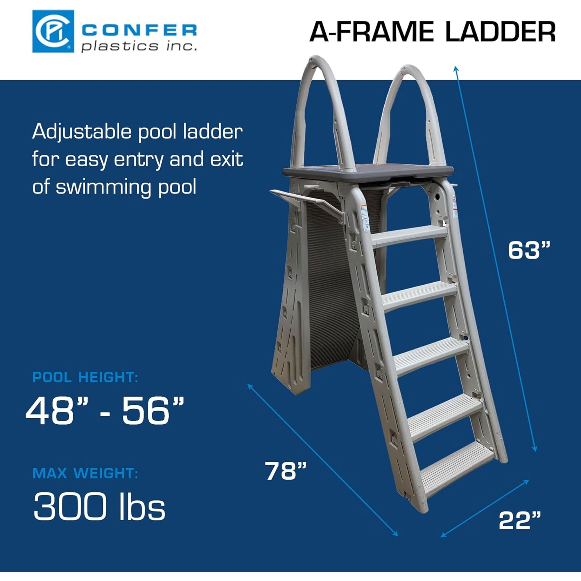 Ladder Conversion Kit Pool Deck Conversion Kit For #7200 Warm Gray A-Frame Ladder Above ...