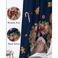 thumbnail image 6 of Navy Blue Gingerbread Christmas Blackout Curtains 96 Inch Length 2 Panels Set, Xmas Tree Gift House Star Full Shading Curtains for Windows, Blackout Curtains for Bedroom Living Room 52"x96", 6 of 8
