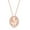 Oval, variant on Morganite Cubic Zirconia Heart with White CZ Border Rose Gold Plated Sterling Silver Pendant 16+2" Necklace Jewelry for Women or Teens