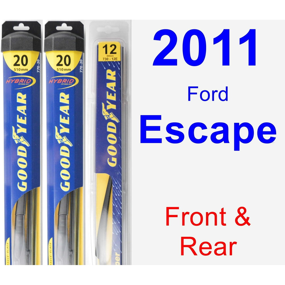 Ford Escape 2012 Wiper Blades Size