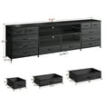 thumbnail image 6 of EnHomee TV Stands for Living Room Bedroom Dresser with Charge Station Entertainment Center for TVs 75 inch to 85 inch Black TV Stand with Fabric Drawers & LED, 6 of 8