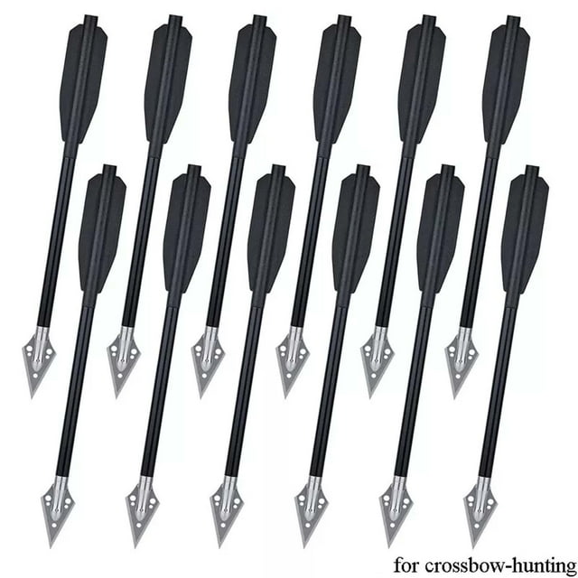 kjfeif Clearance Aluminum Mini 12PCS 6.7Inch Mini with Sharp Broadhead Tips for 50 80lbs Multiple Colors Suitable for Adult Shooting Hunting Target Practice