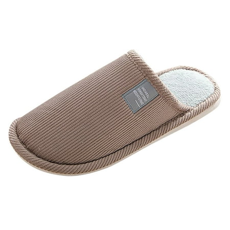 

WNVMWI Soft and Warm Cotton Slippers Autumn and Winter Household Plush Slippers Indoor and Outdoor Shoes Coffee