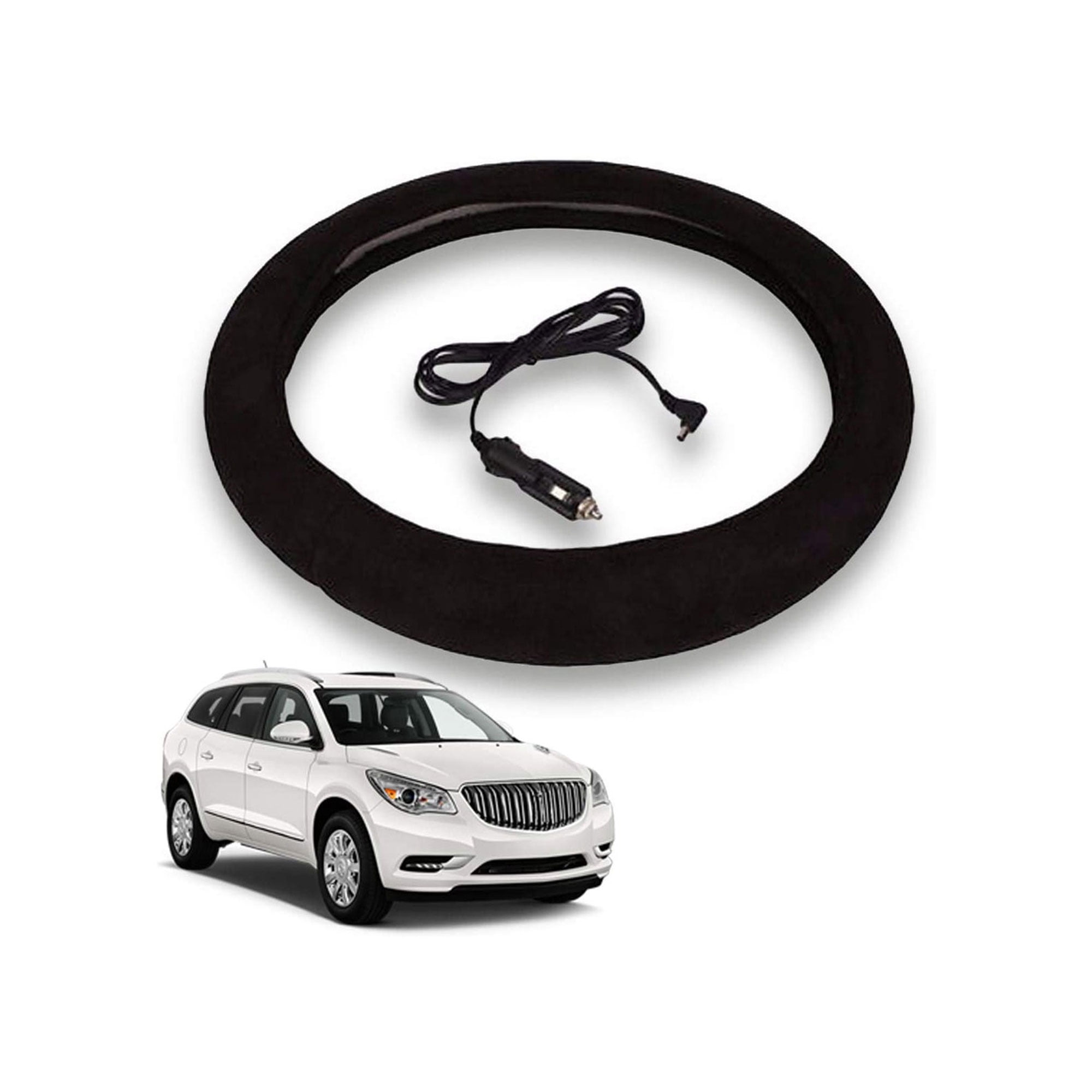 Amuver Heated Steering Wheel Cover 15.5 inches16 inches 12V Heated