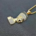 thumbnail image 4 of Hip Hop Necklace Stainless Steel Gold Color Iced Out Chains Egyptian Pharaoh Pendant Necklace For Men/Women Gifts, 4 of 5