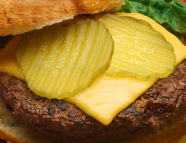 Block & Barrel Dill Pickle Chips | 1/8 Inch Thick Crinkle Cut | Kosher | 620 - 685 Pieces | 1 Gallon