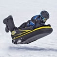 thumbnail image 5 of Sports Stuff Inflatable Descender Snow Sled with Side Stabilizer Wings, Yellow, 5 of 5