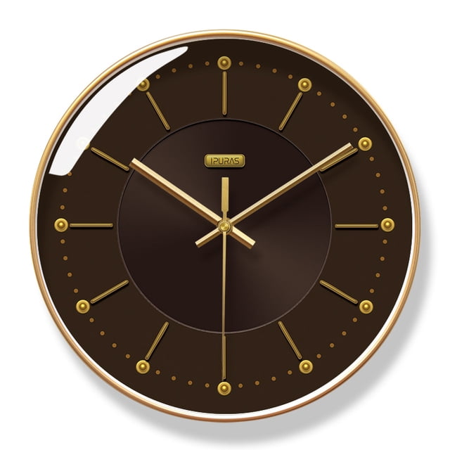 Reloj de pared Nordic Luxury de 30 cm, silencioso, de plástico que no hace tictac