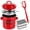 Red, variant on Bacon Grease Container With Strainer 46oz Large Enamel Grease Saver Retro Fat Container Keeper for Kitchen Fat Storage