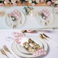 thumbnail image 2 of Cloth Napkins Set of 6 - 20x20 Inches, Easter Bunny Washable Reusable Table Napkins, Spring Easter Eggs Chick Floral Pink Check Soft & Absortbent Dining Napkin for Party Wedding Hotel Restaurant, 2 of 8