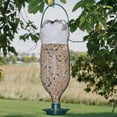 thumbnail image 6 of Recycled Bottle Top Hanging Bird Feeder Automatic Outdoor Bird Feeding Tray, Eco-Friendly Green Plastic Feeder for Empty Bottles, Easy to Install for Garden 4.92 Inch 1Pcs, 6 of 7