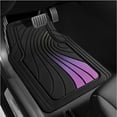 thumbnail image 5 of Car Floor Mats Full Set – Front & Rear Car Floor Mats with Aluminum Design, Anti-Slip Backing, All-Weather Protection, Trim-to-Fit Car Mats for Most Sedans, SUVs & Vans - Purple, 5 of 5