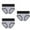 Gray, variant on Elainilye Fashion Womens Underwear 3 Pack Colored and Minimalist Cotton Waist Lifting and Buttocks Closing Triangular Underwear,White