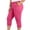 Pink, variant on Besolor Womens Plus Size Capris with Pockets High Elastic Waist Cinch Bottom Pants Casual Athletic Workout Capri Trousers