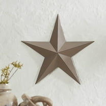 VHC Brands Patriotic Metal Star Distressed 18x18, Independence Day Decor, Decorative Wall Hanging, Rustic Farmhouse Decorations, Rust Brown, Black