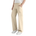 thumbnail image 2 of SEAOPEN Girls Cargo Pants Jogger Elastic Waist Drawstring with Pockets Uniform Pants Clothes for Teen Girls Beige 5 Years, 2 of 7