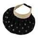 thumbnail image 5 of Sombrero de sol para mujer, gorra de playa de verano, ala ancha, informal, protección solar, plegable, en blanco Negro, 5 of 9