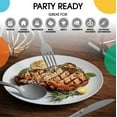 thumbnail image 3 of Exquisite Silver Disposable Spoons - Gray Plastic Spoons - 100 Count, 3 of 9