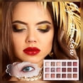 thumbnail image 2 of Paleta de sombras de ojos HUOGUO Rose Desert de 18 colores Pearl Glitter, 2 of 4
