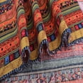 thumbnail image 6 of 5 Pcs/set Colored Printing Fabrics Ethnic Style Pattern Striped Bronzing Handmade Patchwork Set Soft Breathable Diy Printed Cloth, 6 of 6